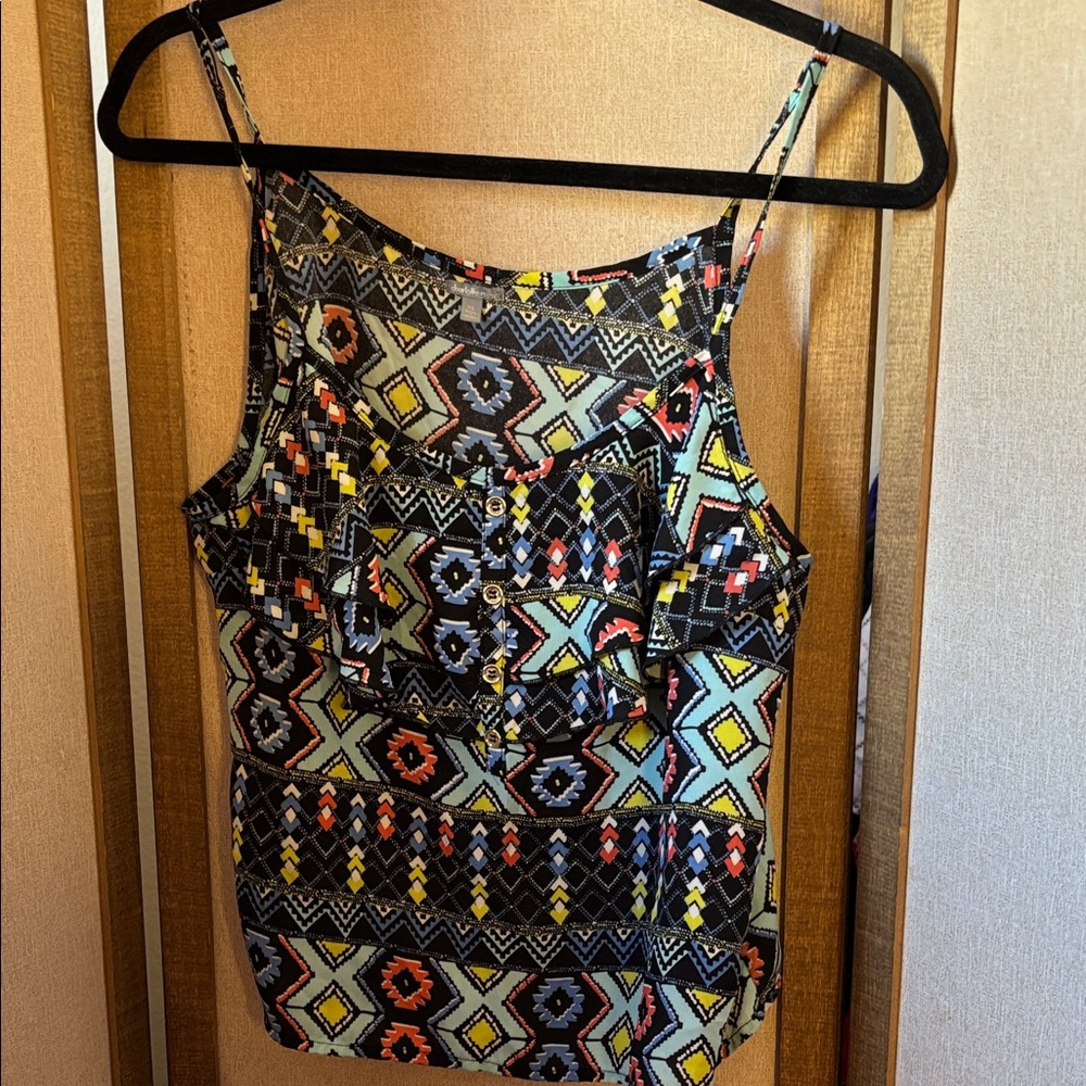 Charlotte Russe Geometric Print Junior Top XL